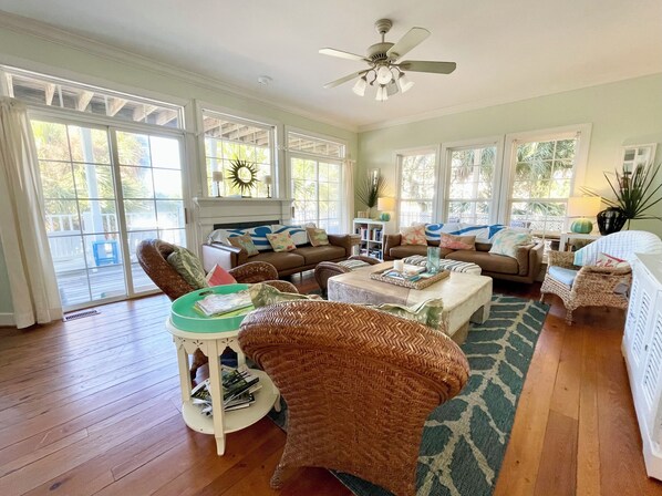 Smart TV, ping pong, books