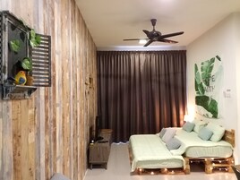 Family Apartment, 2 Bedrooms | Living area | LED TV