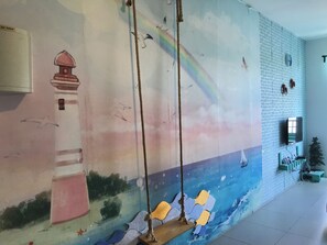 時尚公寓, 2 間臥室, 非吸煙房 | 客廳 | 36 吋LED 電視連衛星電視頻道、電視