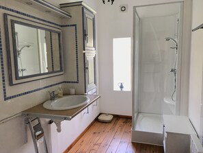 Shower, hair dryer