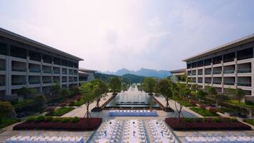 Outdoor banquet area