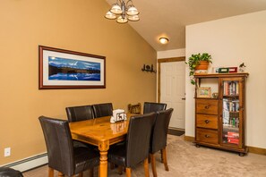 Dining - Direct Unit Access,  Garage, 2 decks, Weber BBQ, Surround Sound Home Theater (Steamboat Springs)