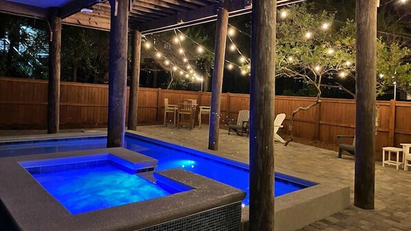 A heated pool