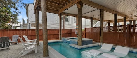 A heated pool