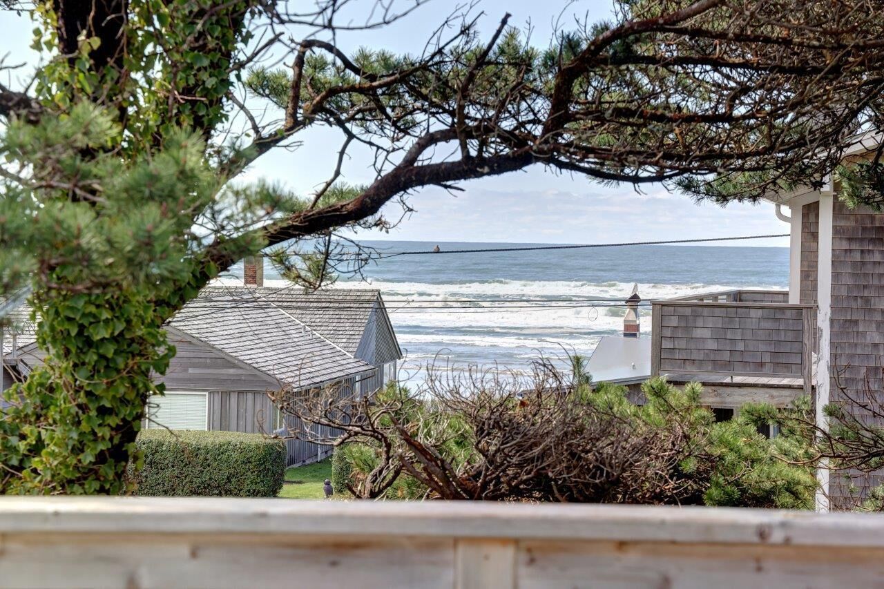 A coastal house with a view of the ocean.