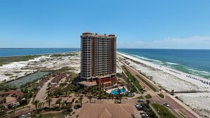 A high-rise hotel with a pool and beach access. -  Gulf Front views- Tower 1-17Th floor-  Pensacola Beach  (Pensacola Beach)