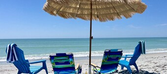 Beachfront Tropical Island Getaway with Gulf Views, Ferry and Parking Included