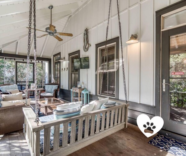 Smart TV, DVD player, books