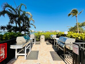 Outdoor dining - #1203 Panoramic Ocean View at Lovers Key Beach Club (Bonita Springs)