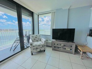 Flat-screen TV, ping pong