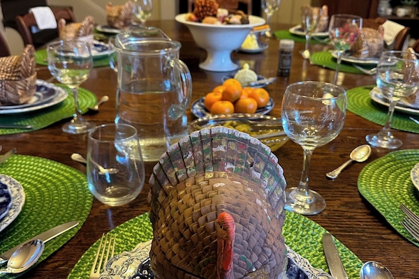 Charming, spacious dining room with a grand table for unforgettable gatherings