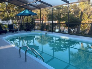Outdoor pool, a heated pool