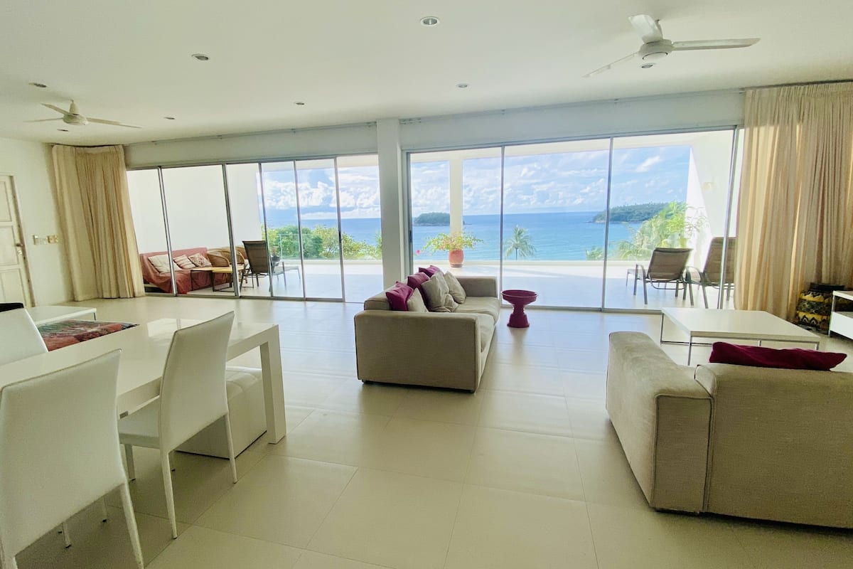 Panoramic-Villa, 3 Schlafzimmer, Meerblick | 3 Schlafzimmer, Schreibtisch, Verdunkelungsvorhänge