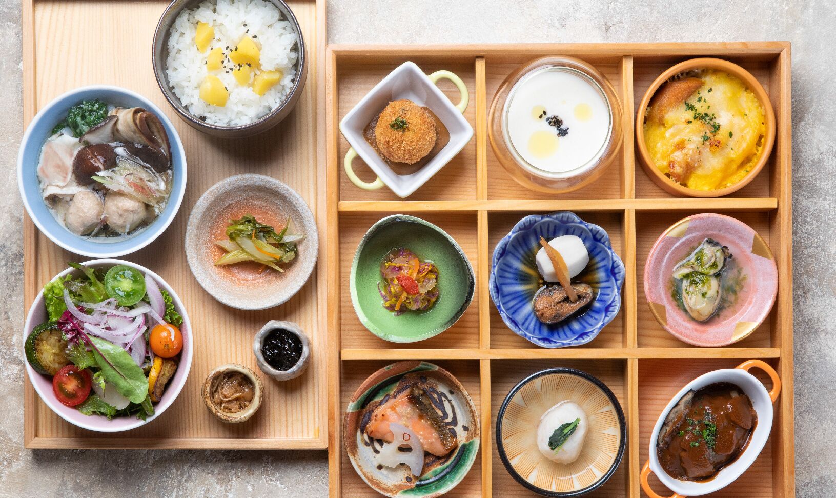 breakfast and lunch served, fusion cuisine