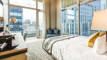 Doppia Superior, 1 letto king, non fumatori, balcone | Biancheria da letto di alta qualità, una cassaforte in camera