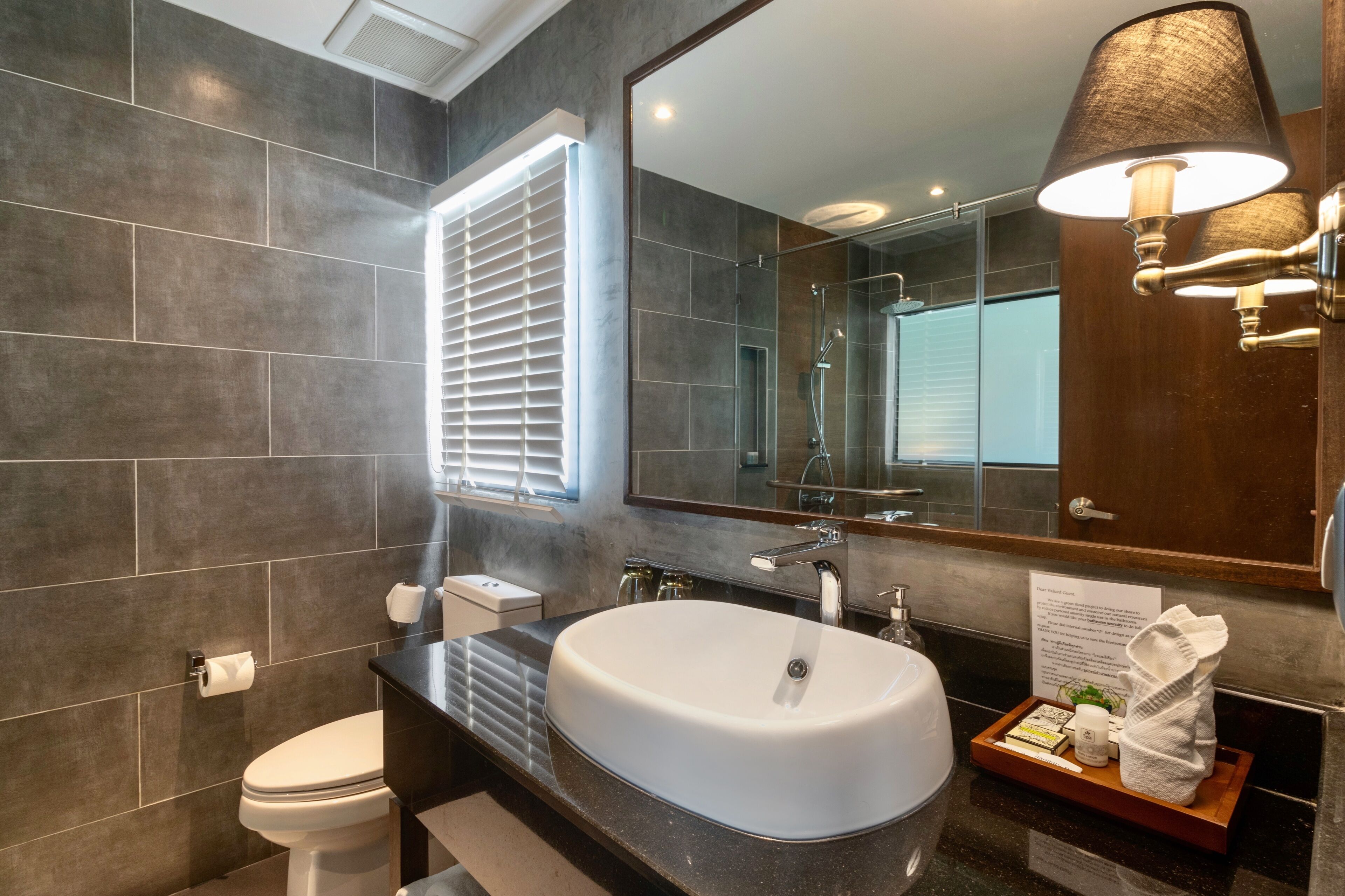 free toiletries, hair dryer, dressing gowns, slippers