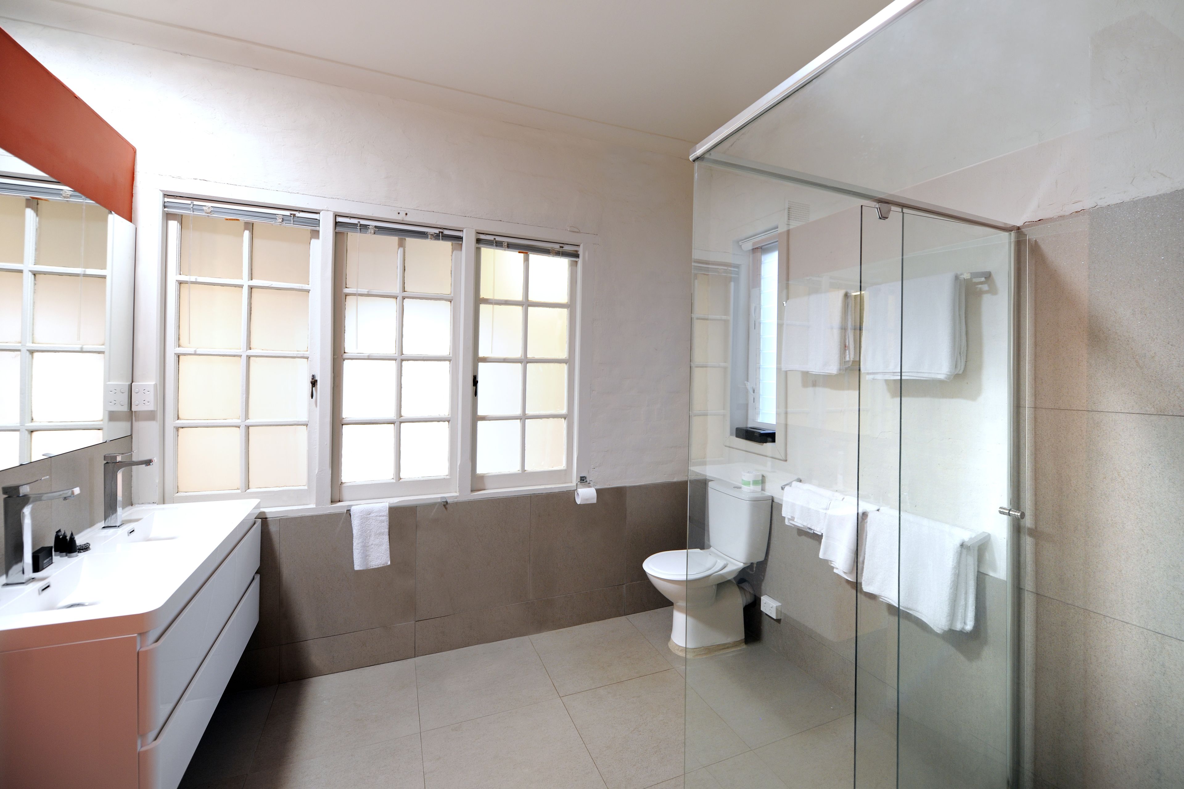 three bedroom apartment | bathroom | shower, designer toiletries, hair dryer, towels
