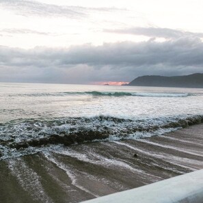 On the beach, surfing, kayaking