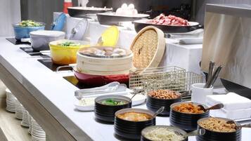 Free daily self-service breakfast