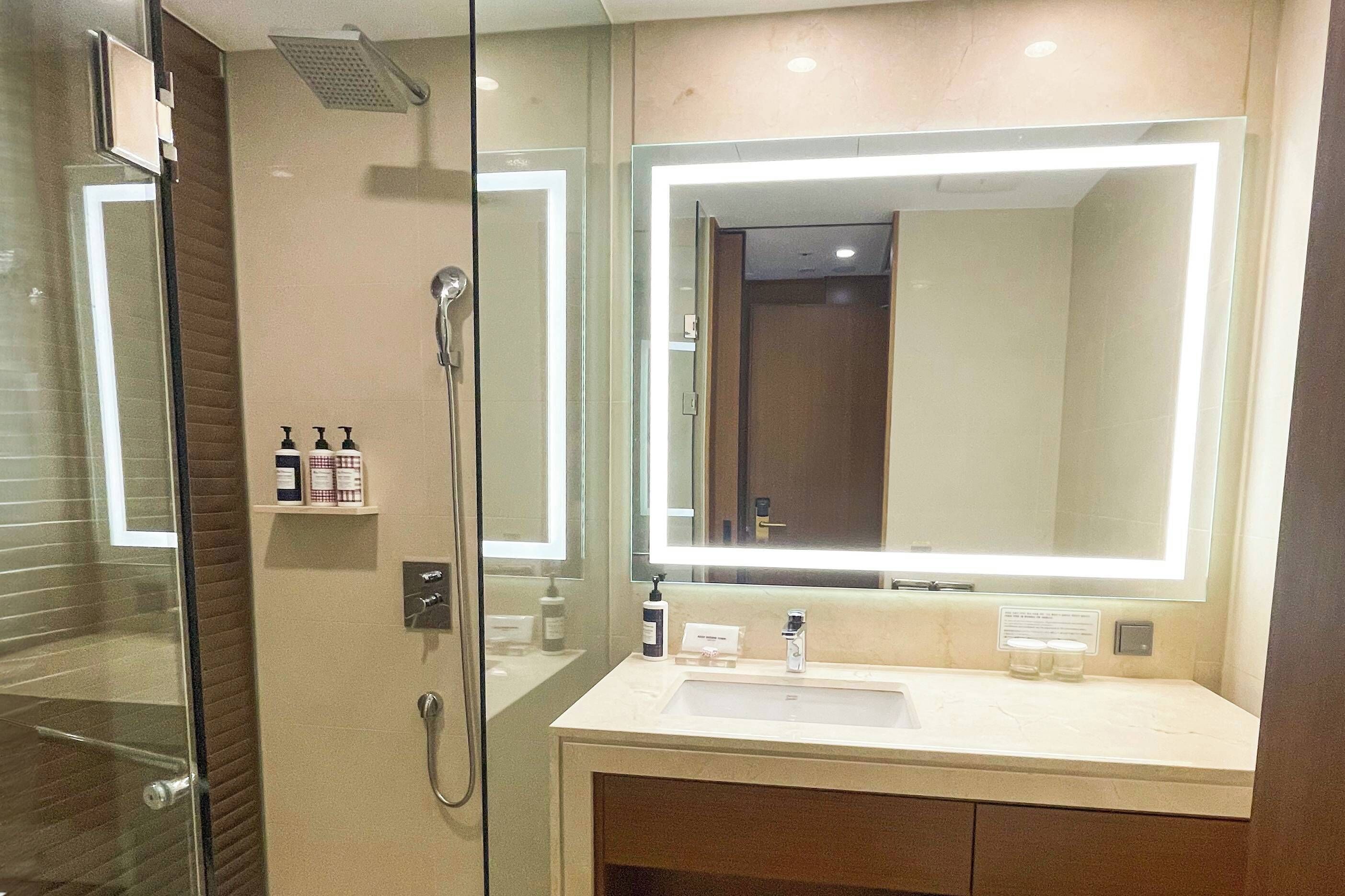 free toiletries, hair dryer, bathrobes, slippers