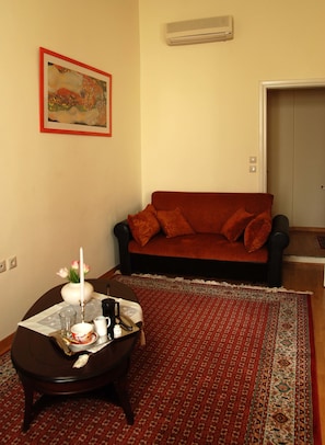 Family Room, 1 Bedroom | Living area | TV - Allotino Pension (Nafplio)