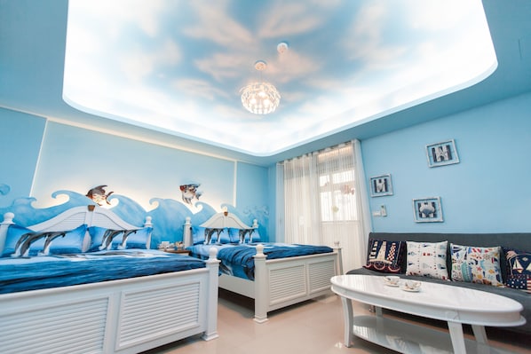Luxury Quadruple Room, 2 Double Beds, City View