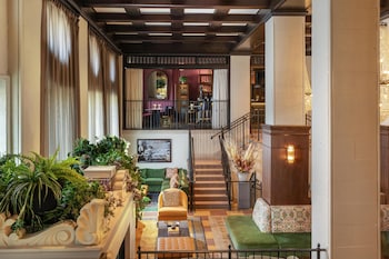 Hotel entrance and lobby at Holston House Nashville, in The Unbound Collection by Hyatt
