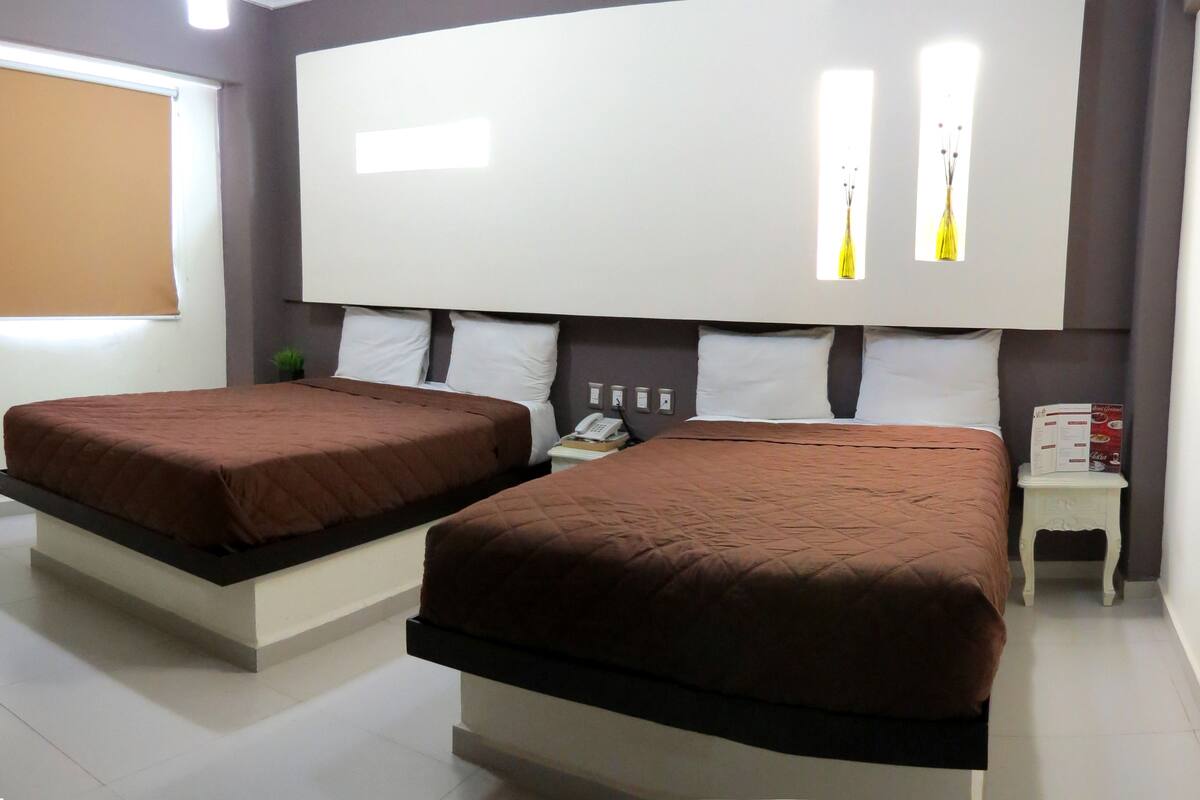 Blackout curtains, free WiFi, bed sheets