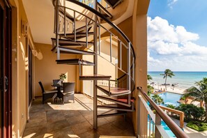 Deluxe Penthouse, 2 Bedrooms, Private Pool, Ocean View | View from room - Condo El Faro Coral By Playa Paradise (Playa del Carmen)