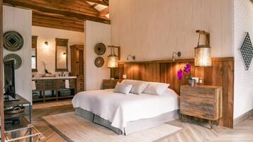 Habitación de lujo con 1 cama doble o 2 individuales, 1 cama de matrimonio grande, terraza | Ropa de cama de alta calidad y colchones con acolchado adicional