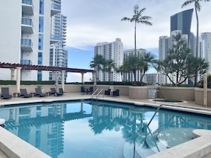 Outdoor pool, a heated pool - The Irina at King David! 3BR/2BA in Sunny Isles Beach! (Sunny Isles Beach)