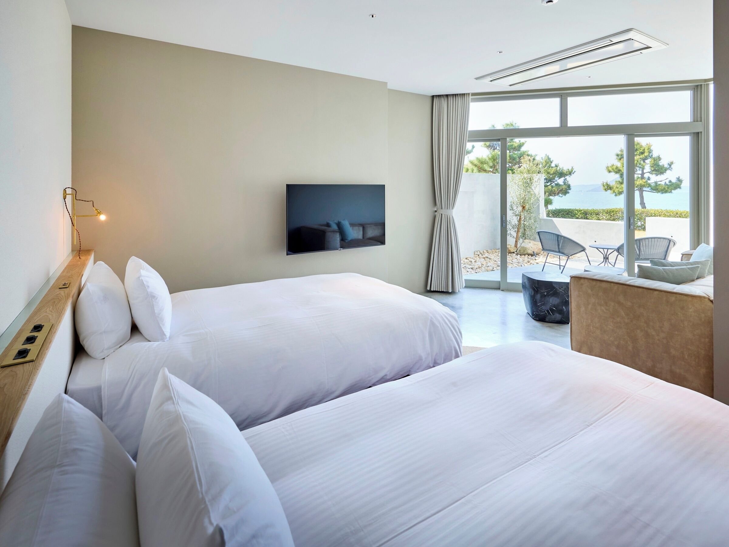 Tvåbäddsrum - icke-rökare - havsutsikt (With Terrace) | Värdeförvaringsskåp på rummet, ljudisolering och gratis wi-fi