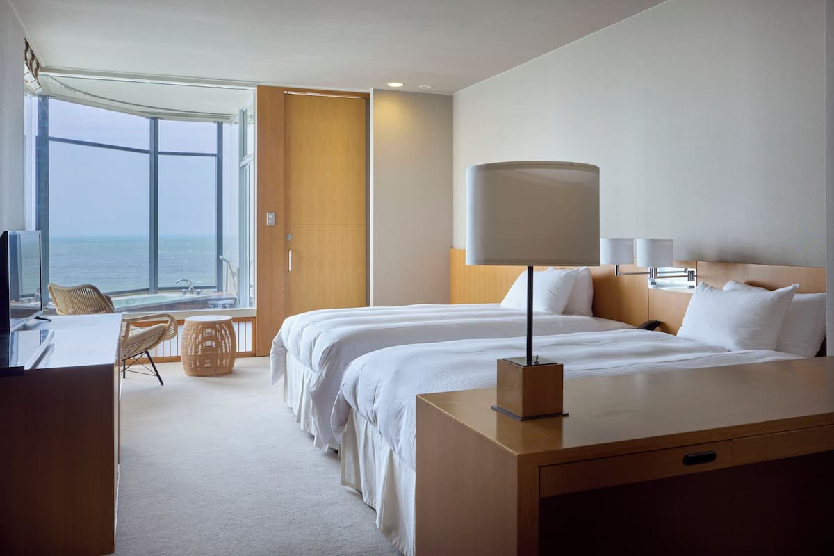 Beachfront Bath Twin Room, Non Smoking | 1 bedroom, in-room safe, soundproofing, free WiFi