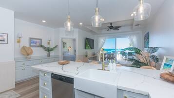 Condo, 2 Bedrooms | Private kitchen | Fridge, microwave, oven, coffee/tea maker