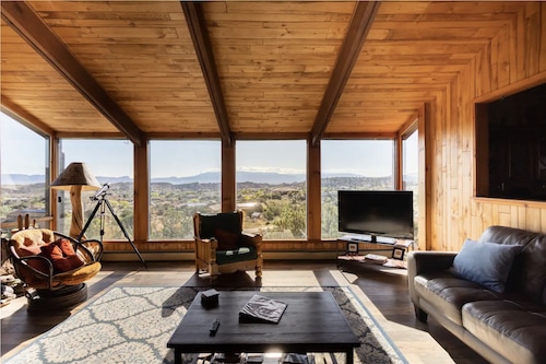 Exposed Sandstone Slab From Hillside in Home, 5200 SqFt, Amazing Views!