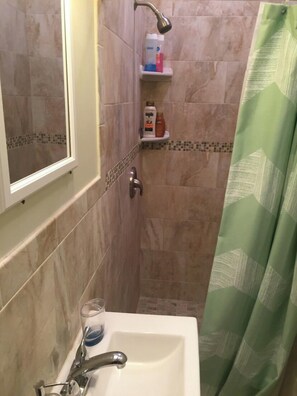 Secador de pelo, toallas, jabón, shampoo