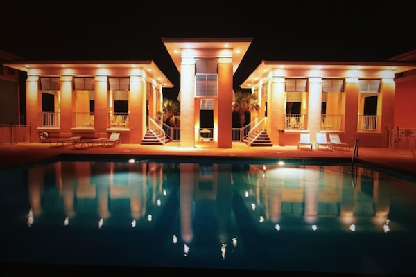 main pool at night