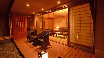 Deluxe Room with Tatami Area and Open-air Bath-D | Terrace/patio