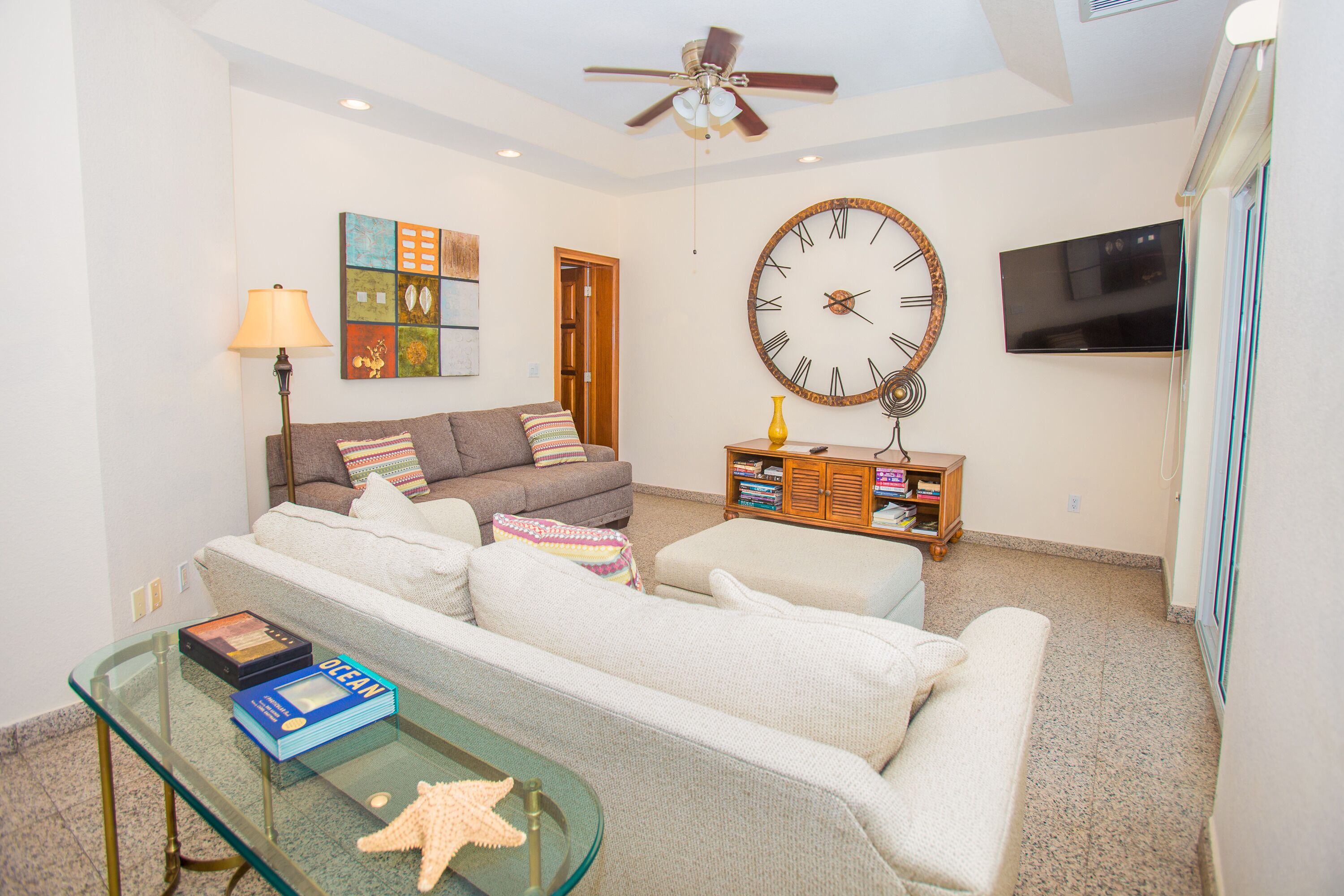 condo, 2 bedrooms | living area | 50-inch tv with cable channels