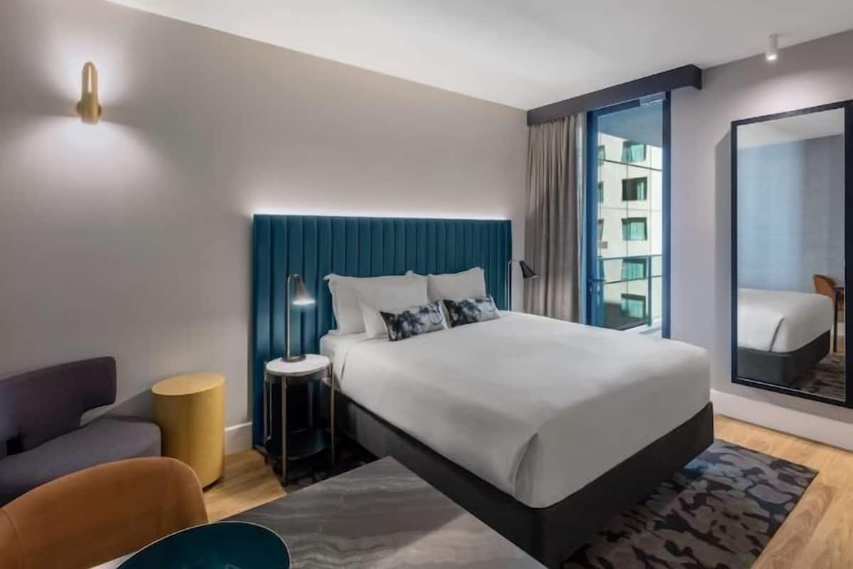 In-room safe, desk, laptop workspace, blackout drapes