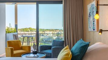 Deluxe Room, Terrace, Partial Sea View | Free cribs/infant beds, free WiFi, bed sheets