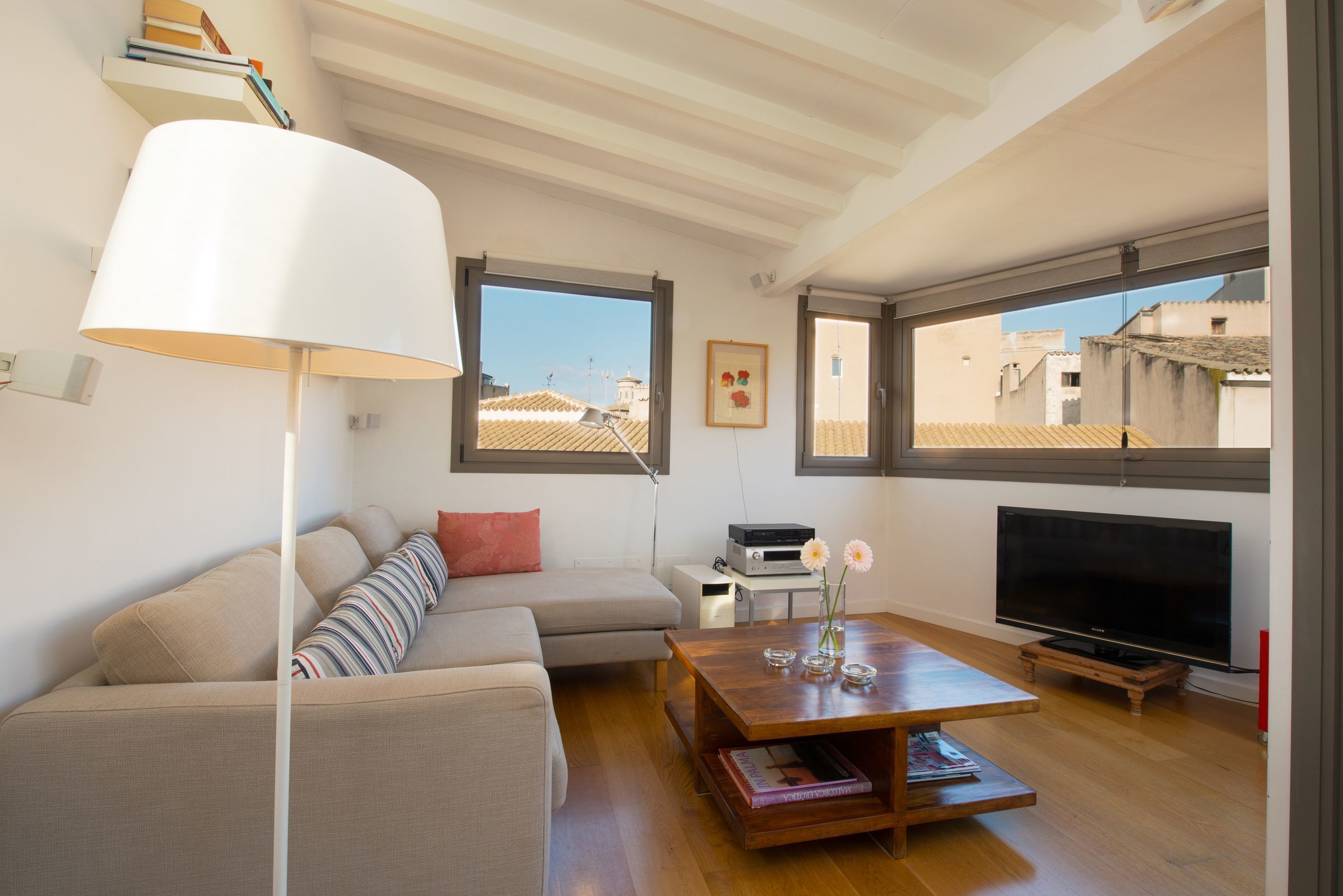 duplex, 1 queen bed with sofa bed (11) | living area | flat-screen tv