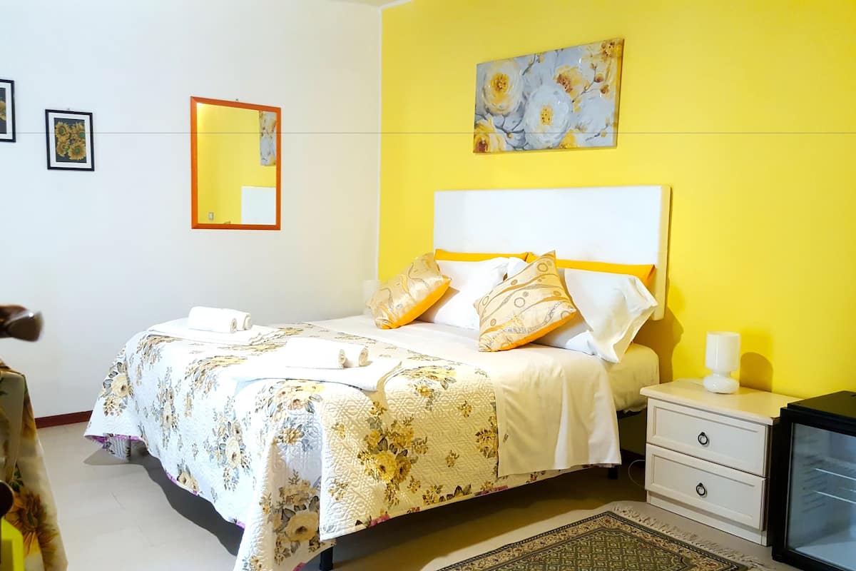 Memory-foam beds, desk, blackout curtains, iron/ironing board
