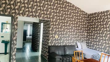 Comfort Studio | Individually furnished, desk, laptop workspace, blackout drapes