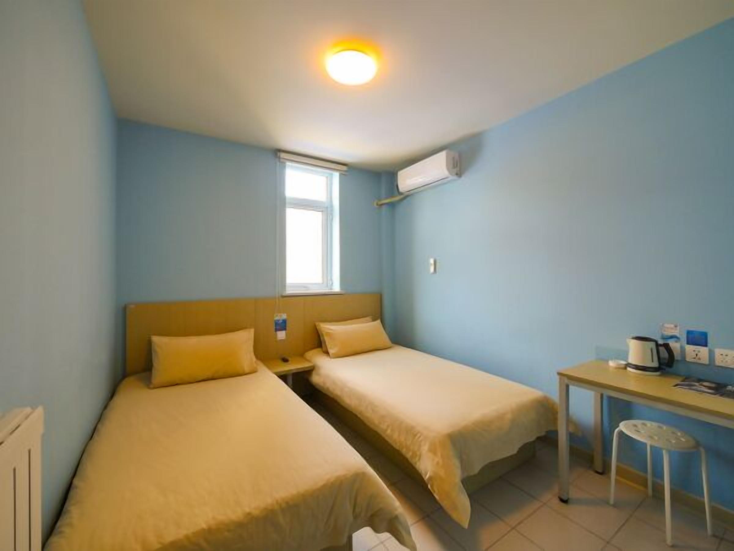 Desk, blackout curtains, WiFi