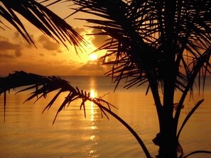 On the beach, sun-loungers, beach towels, beach massages