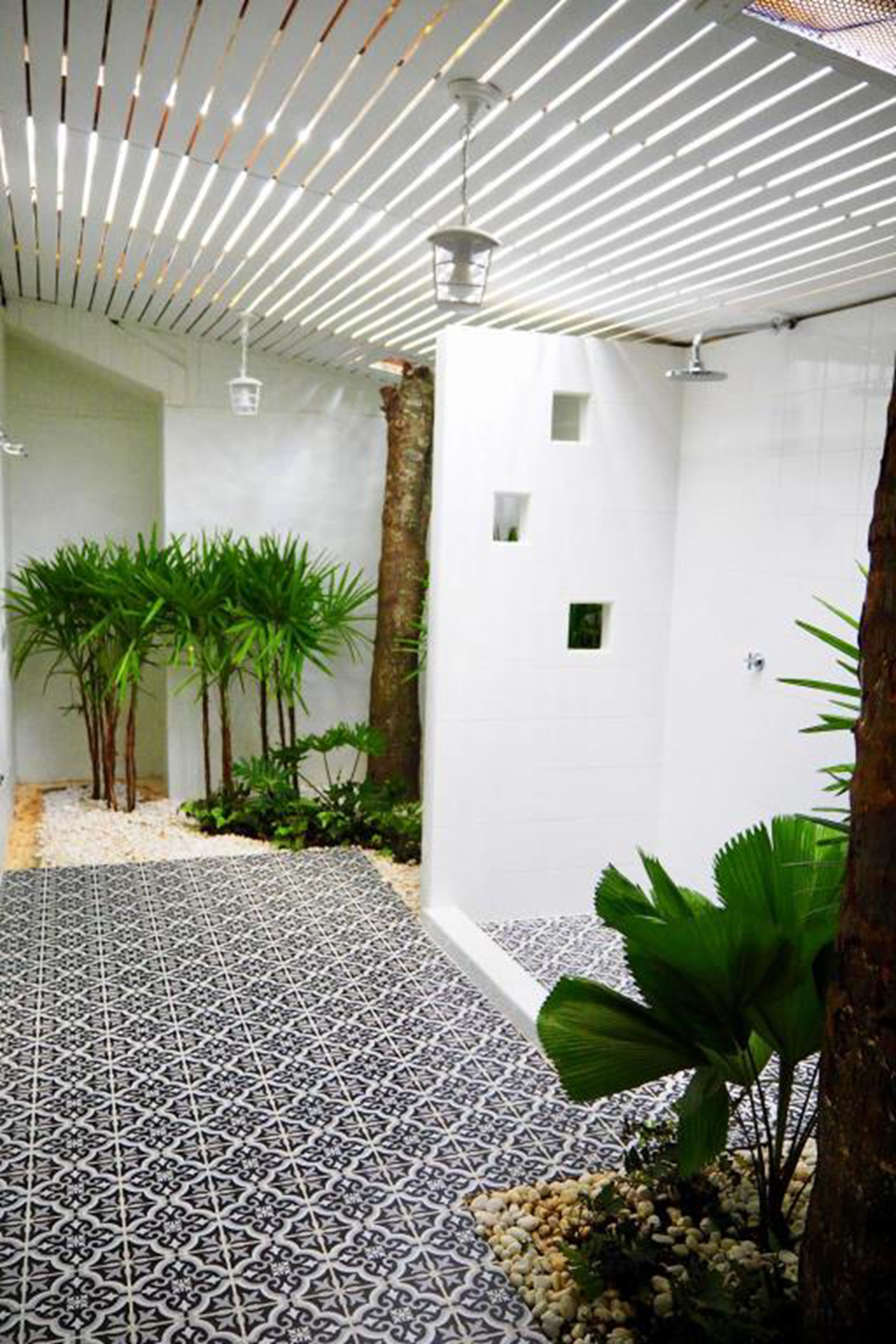 villa with private pool | bathroom shower