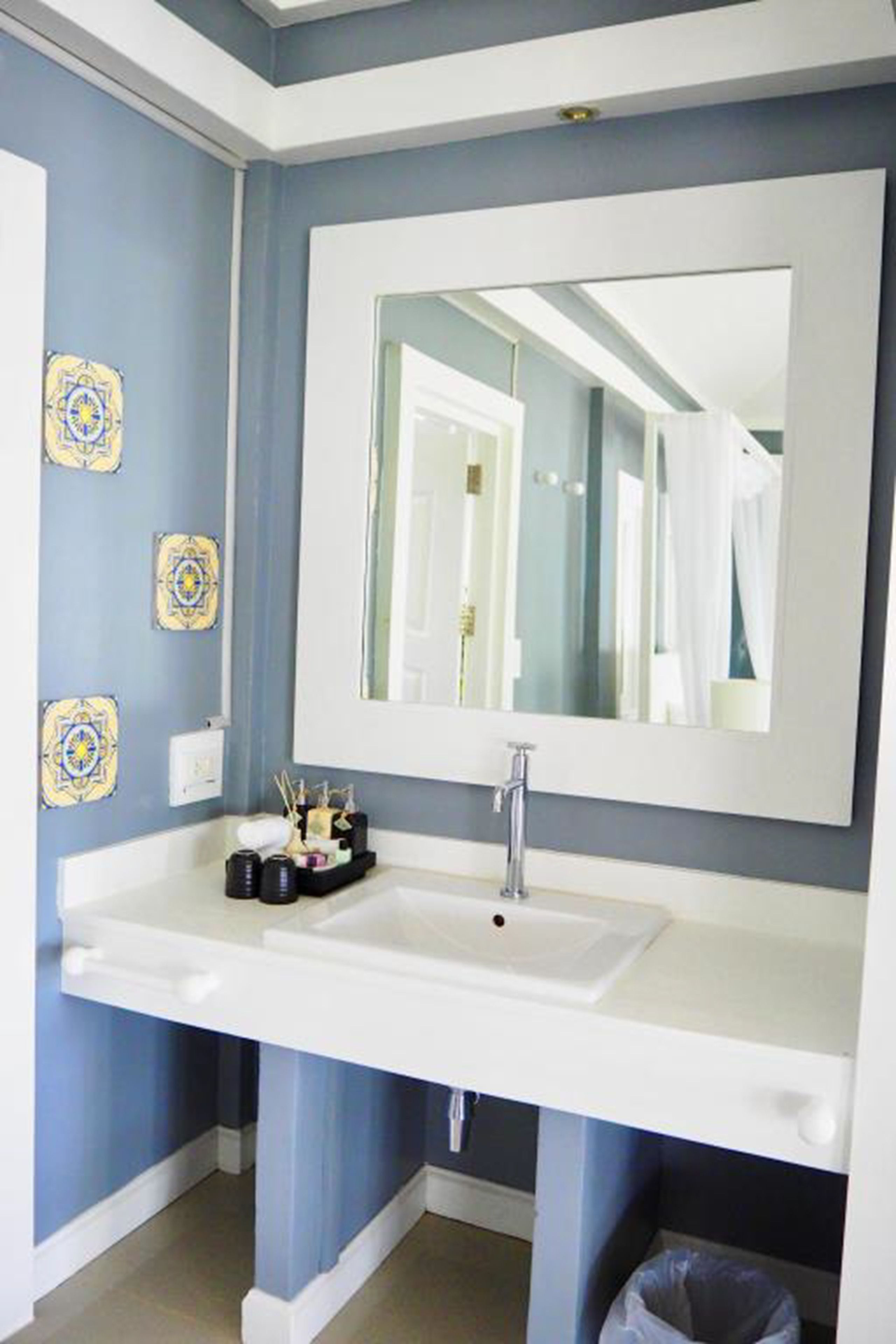 villa with private pool | bathroom sink