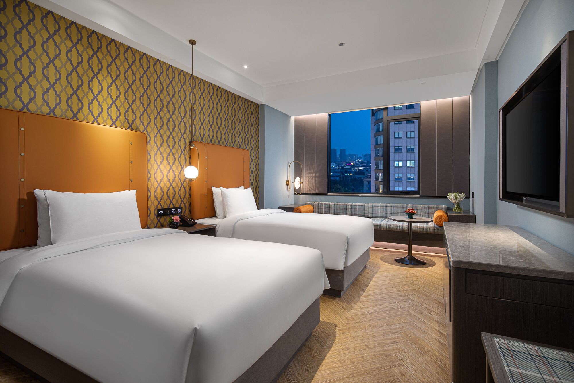 executive twin room | down duvets, minibar, individually decorated, blackout curtains