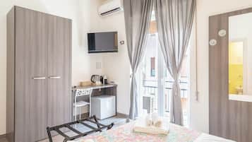 Habitación doble | Escritorio, wifi gratis y ropa de cama